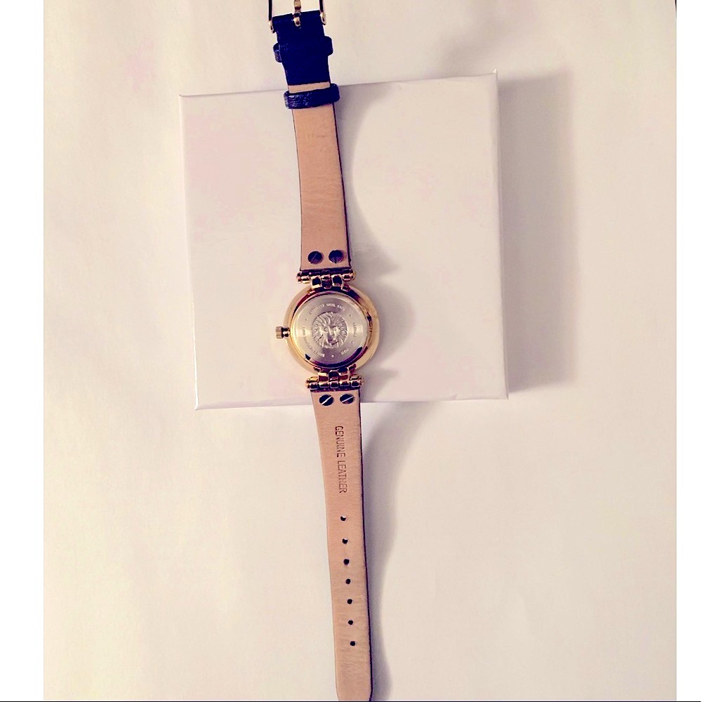 NWOT Anne Klein black leather/gold ladies watch - Picture 3 of 4